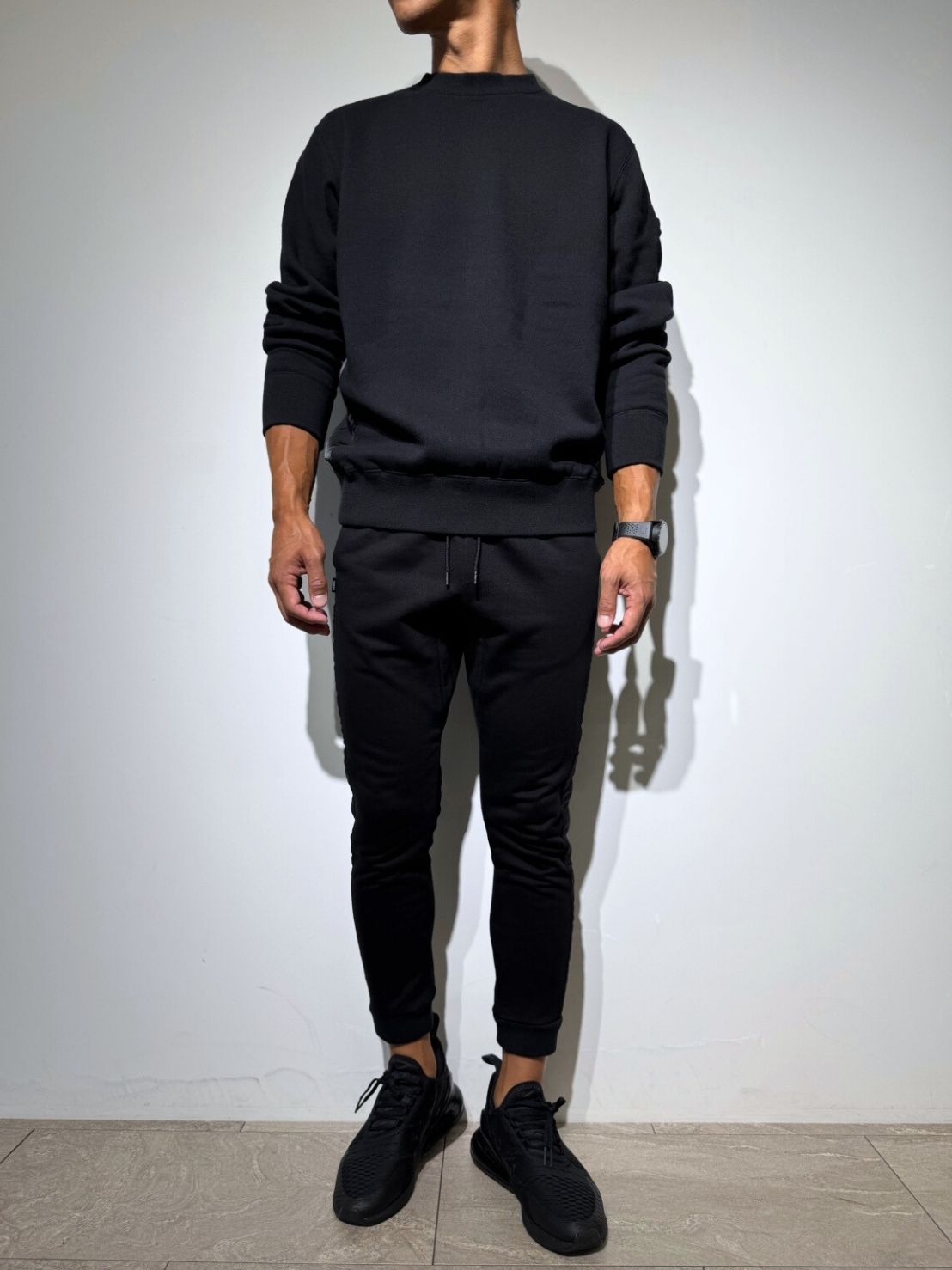 ゴールドウィン　裏起毛　上下セットアップ 黒 netshop-est_js0503k