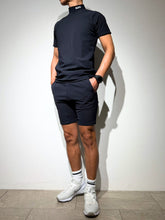 이미지를 갤러리 뷰어에 로드 , 半袖モックネック カットソー シェルタリングドライ NEW STD LOGO/DARK NAVY
