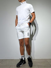 画像をギャラリービューアに読み込む, CODURA(R) NYLON 4WAY STRETCH ハーフパンツ  FRONT BACK ZIP LOGO/WHITE
