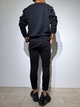 이미지를 갤러리 뷰어에 로드 , 【EXTRA SERIES】裏起毛 サテン切替プルオーバー/BLACK (UNISEX)
