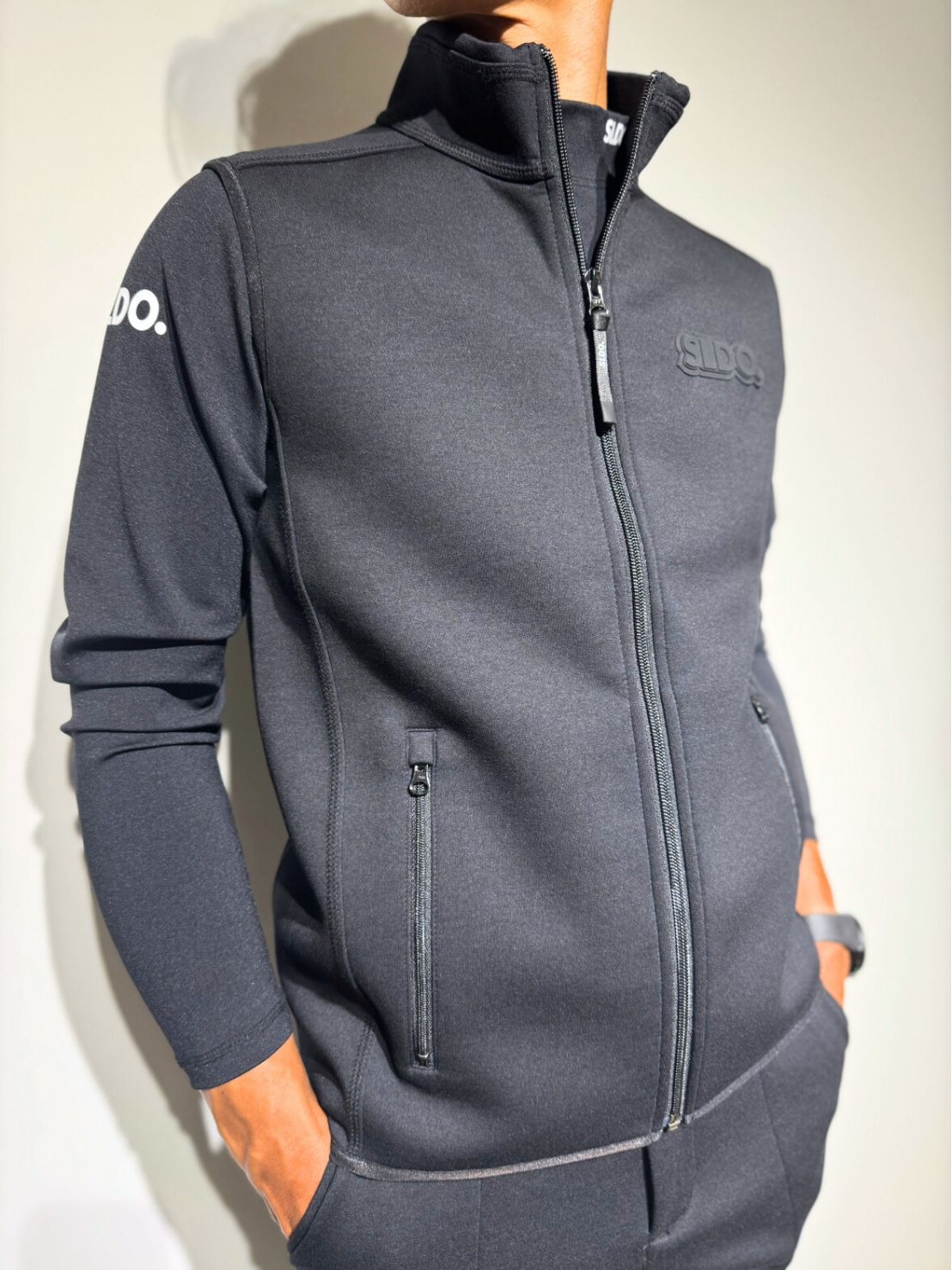 専用　SLDO ライトダブルニットフーディー/GRAY XL ライト ダブルニットフーディー SIDE 3D SHADOW LOGO/GRAY