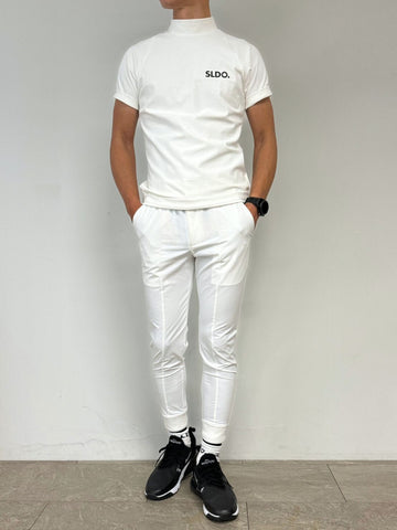 CODURA(R) NYLON SLDO. 4WAY STRETCH リブパンツ/WHITE(UNISEX) 