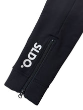 이미지를 갤러리 뷰어에 로드 , NEW STDダブルクロスストレッチリブパンツ/BLACK×WHITE LOGO(UNISEX)
