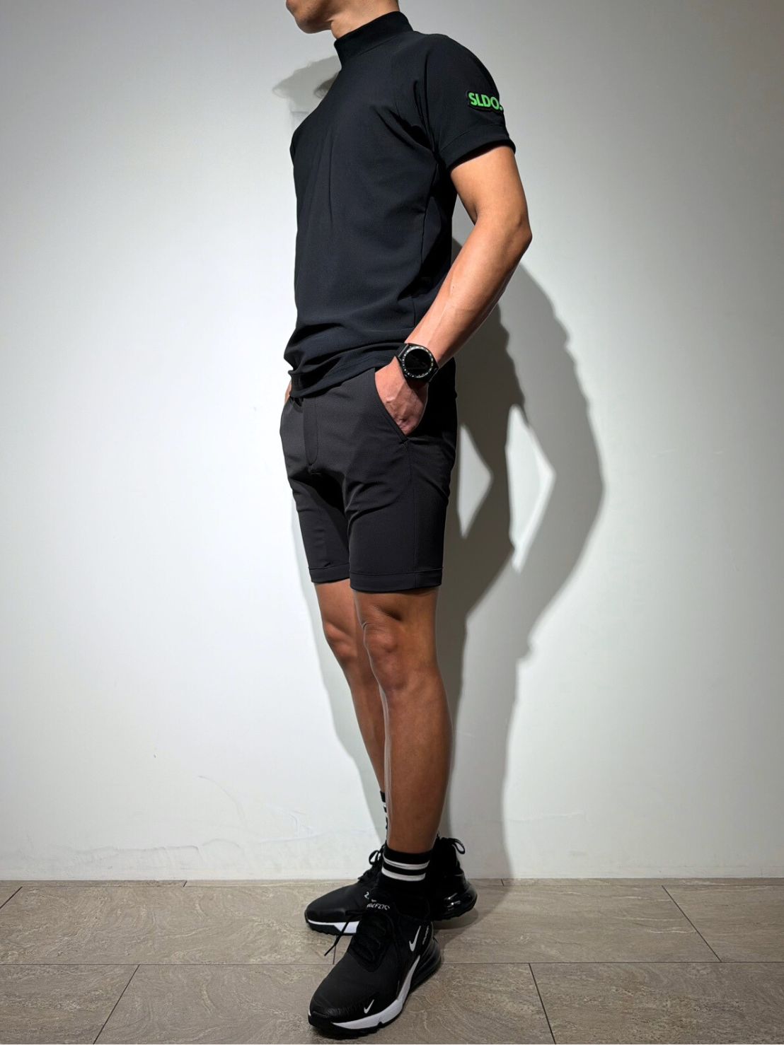 シェルタリングドライピケ 4WAY STRETCH ハーフパンツ BACK LOGO/MATTE