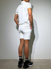 画像をギャラリービューアに読み込む, CODURA(R) NYLON 4WAY STRETCH ハーフパンツ  FRONT BACK ZIP LOGO/WHITE
