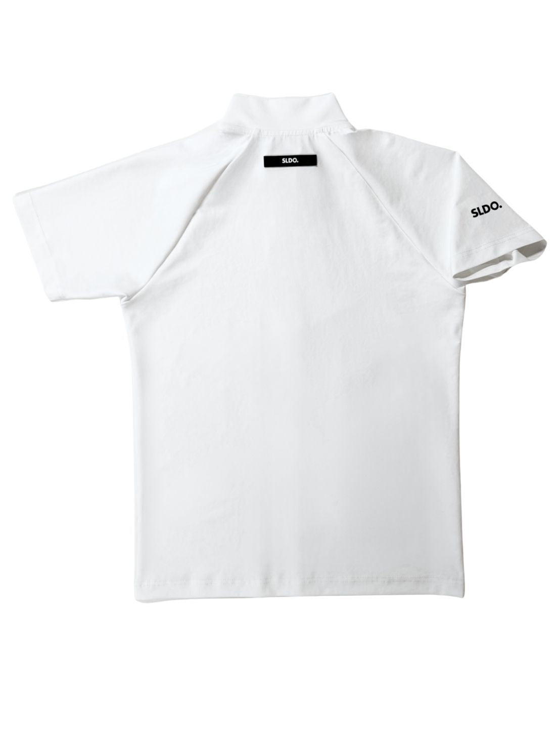 ハーフジップ 半袖モックネック カットソー ZIP LOGO/WHITE – SLDO.