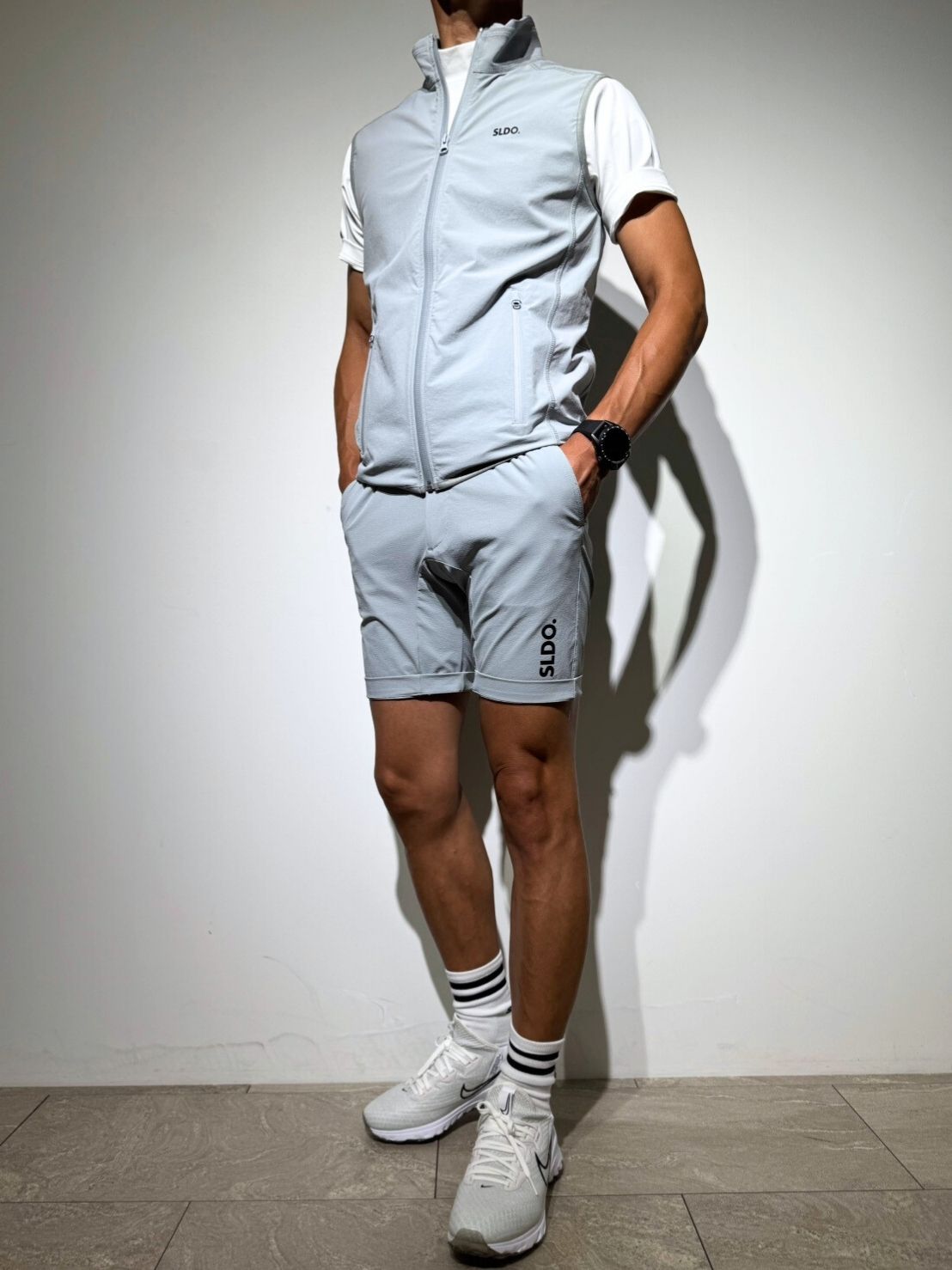CODURA(R) NYLON SLDO. 4WAY STRETCH リブパンツ CODURA(R) NYLON 4WAY STRETCH ハーフパンツ FRONT BACK ZIP