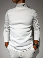 画像をギャラリービューアに読み込む, NEW STD裏起毛ストレッチハイネックロングスリーブTシャツ/WHITE (UNISEX)
