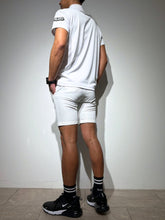 画像をギャラリービューアに読み込む, シェルタリングドライピケ 4WAY STRETCH ハーフパンツ BACK LOGO/WHITE
