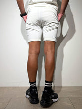 画像をギャラリービューアに読み込む, シェルタリングドライピケ 4WAY STRETCH ハーフパンツ BACK LOGO/WHITE
