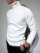 画像をギャラリービューアに読み込む, NEW STD裏起毛ハーフジップ ストレッチハイネック ロングスリーブTシャツ/WHITE (UNISEX)
