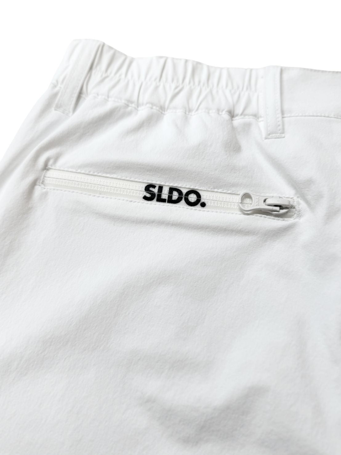 SLDO NYLON SLDO. 4WAY STRETCH リブパンツ M CODURA(R) NYLON 4WAY STRETCH ハーフパンツ FRONT BACK ZIP LOGO