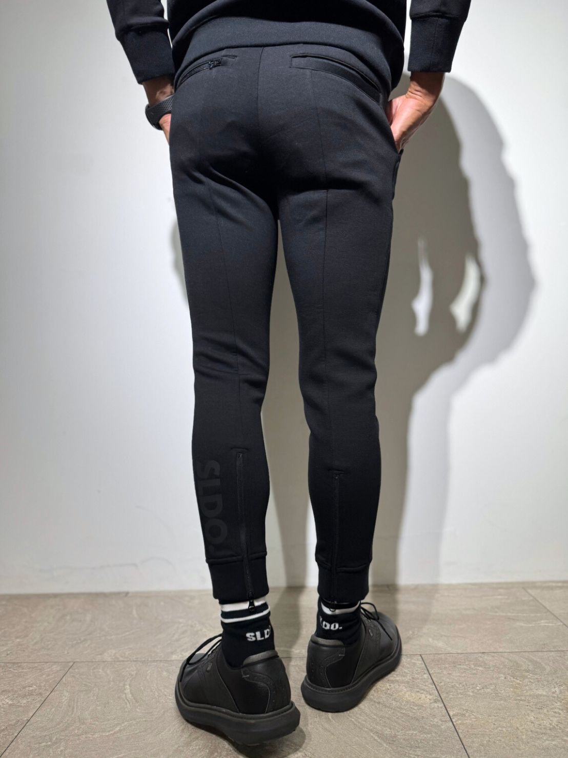 ライト ダブルニット リブパンツ/BLACK (UNISEX) – SLDO.