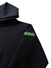 画像をギャラリービューアに読み込む, ライト ダブルニットフーディー/BLACK×NEON GREEN (UNISEX)
