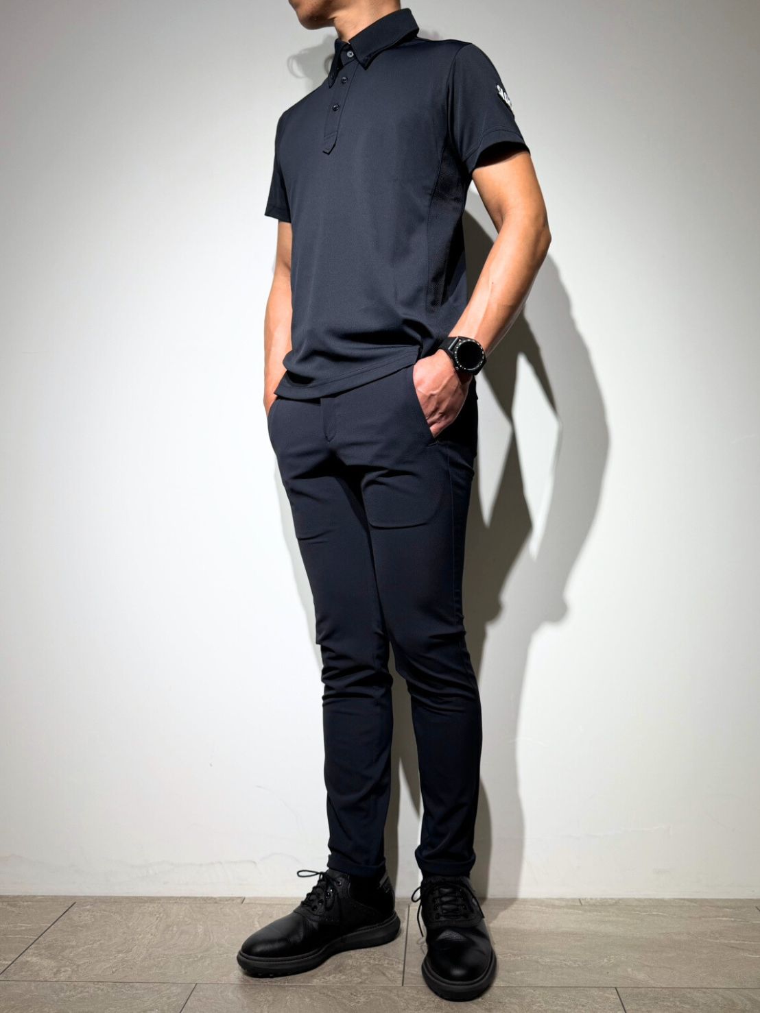 サイドメッシュ切替ポロシャツ SIDE 3D LOGO/DARK NAVY – SLDO.
