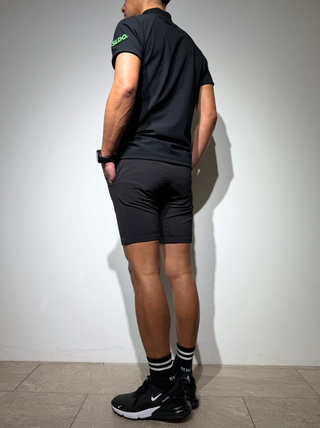 シェルタリングドライピケ 4WAY STRETCH ハーフパンツ BACK LOGO/MATTE