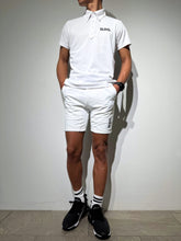 画像をギャラリービューアに読み込む, CODURA(R) NYLON 4WAY STRETCH ハーフパンツ  FRONT BACK ZIP LOGO/WHITE
