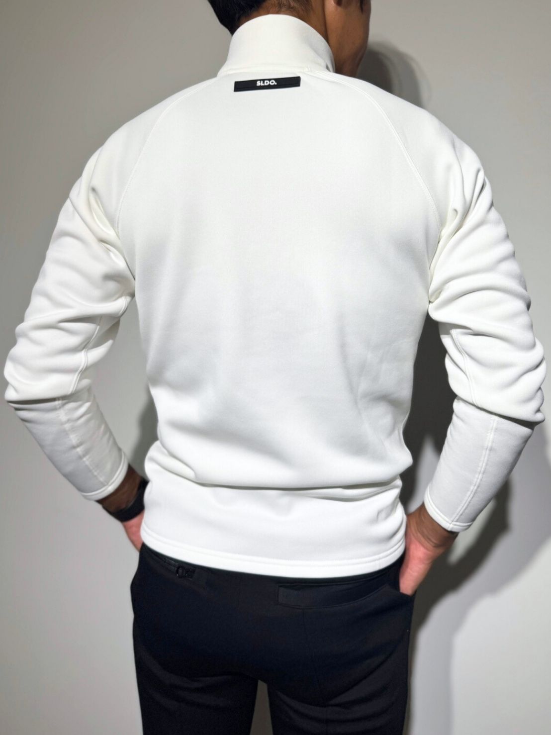 NEW STD裏起毛ハーフジップ ストレッチハイネック ロングスリーブT