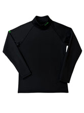画像をギャラリービューアに読み込む, NEW STD裏起毛ストレッチハイネックロングスリーブTシャツ/BLACK×NEON GREEN(UNISEX)
