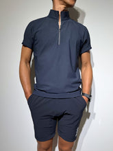 이미지를 갤러리 뷰어에 로드 , CODURA(R) NYLON 4WAY STRETCH ハーフパンツ  FRONT BACK ZIP LOGO/DARK NAVY
