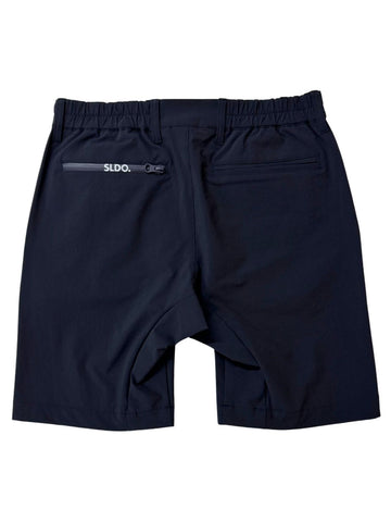 CODURA(R) NYLON 4WAY STRETCH ハーフパンツ FRONT BACK ZIP LOGO/DARK 