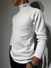 이미지를 갤러리 뷰어에 로드 , NEW STD裏起毛ストレッチハイネックロングスリーブTシャツ/WHITE (UNISEX)
