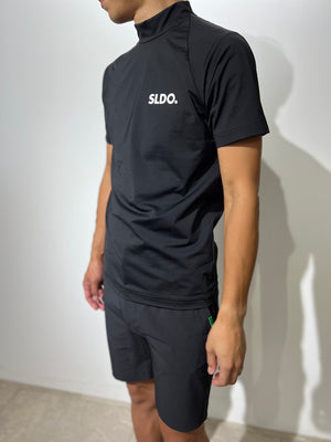 半袖モックネック カットソー MINIMUM LOGO/BLACK×WHITE（UNISEX） – SLDO.