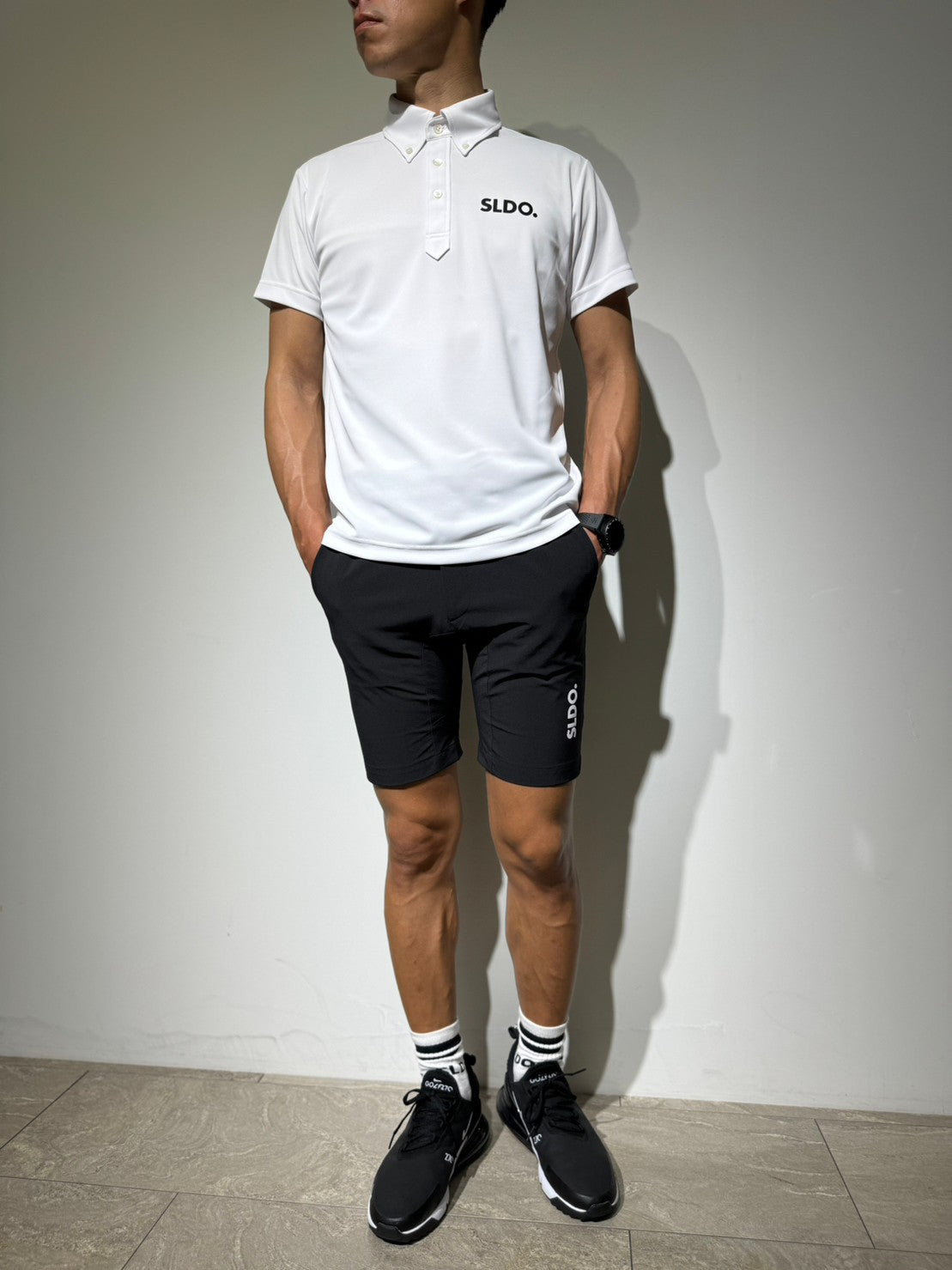 SLDO. CODURA(R)NYLON 4WAY STRETCH ハーフパンツ CODURA(R) NYLON 4WAY STRETCH ハーフパンツ FRONT BACK ZIP