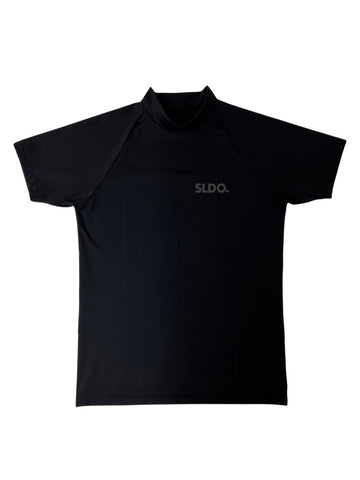半袖モックネック カットソー MINIMUM LOGO/BLACK×BLACK（UNISEX） – SLDO